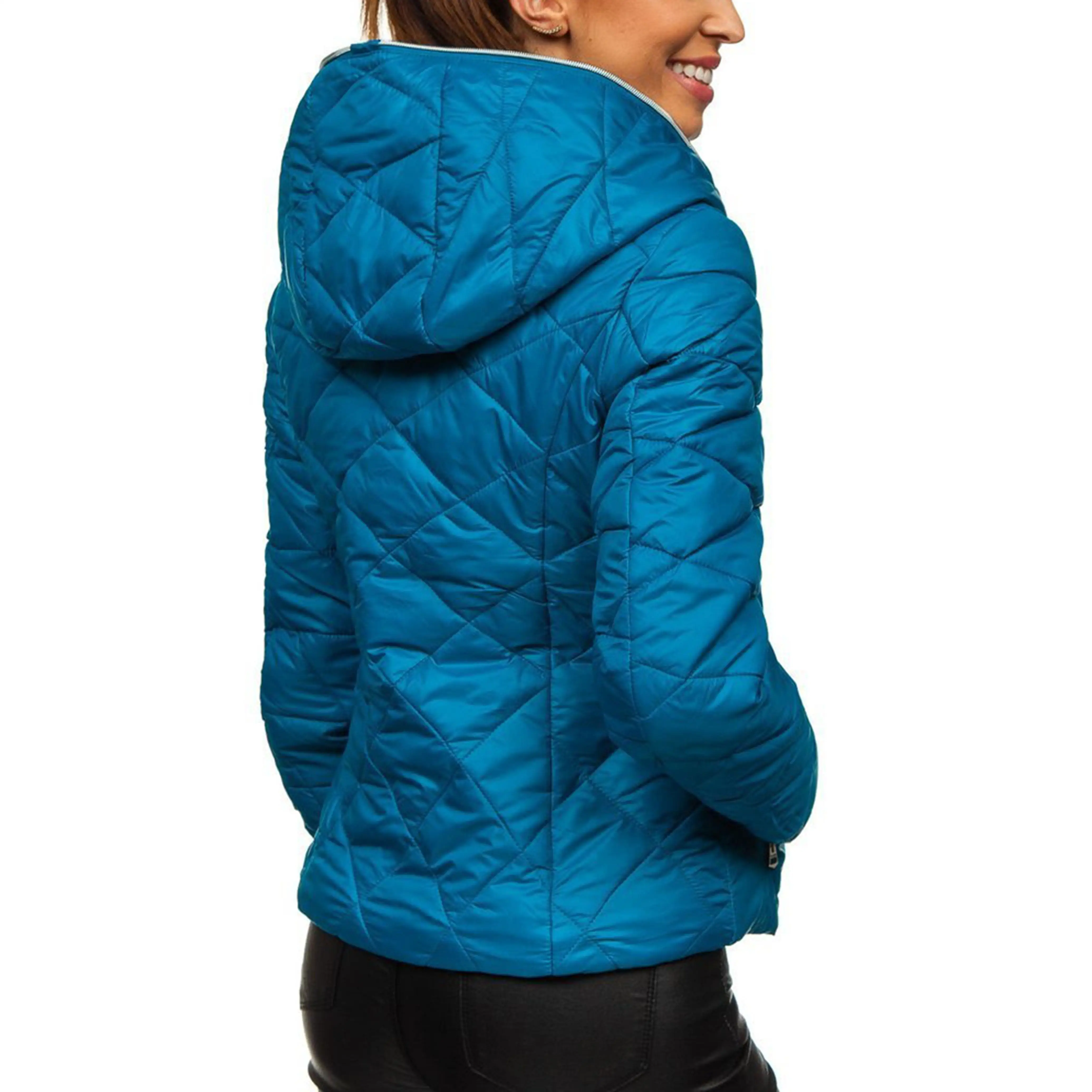 Top Quality Custom Logo Winter Warm Fur Collar Puffer Jacket Women Puffer Jackets Bubble Jackets