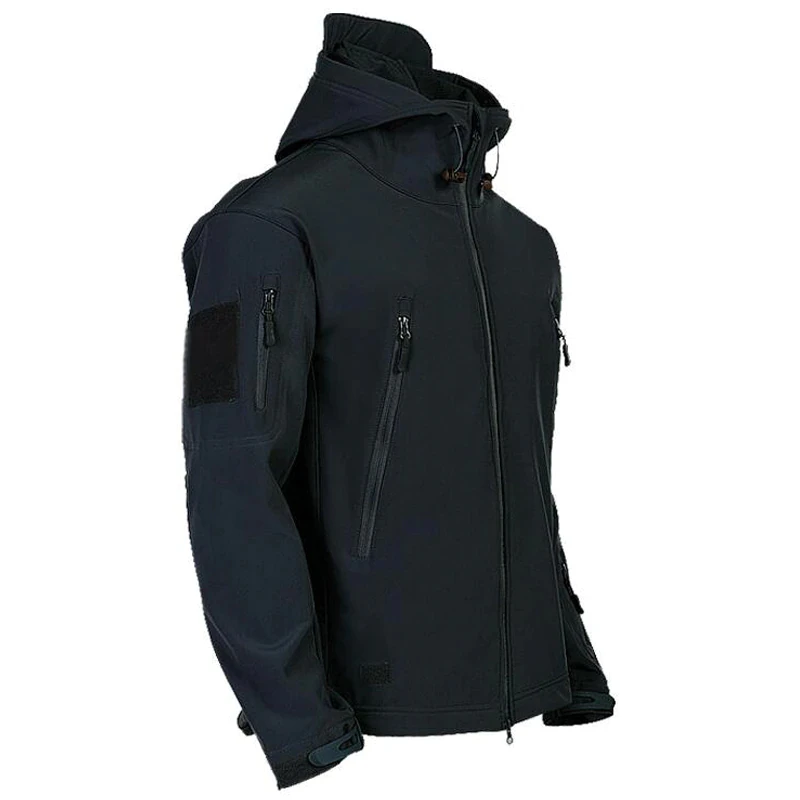 Soft Shell Jackets Men Tactical Windproof Waterproof Coat  Combat Hood Camp Fish softshell jackets