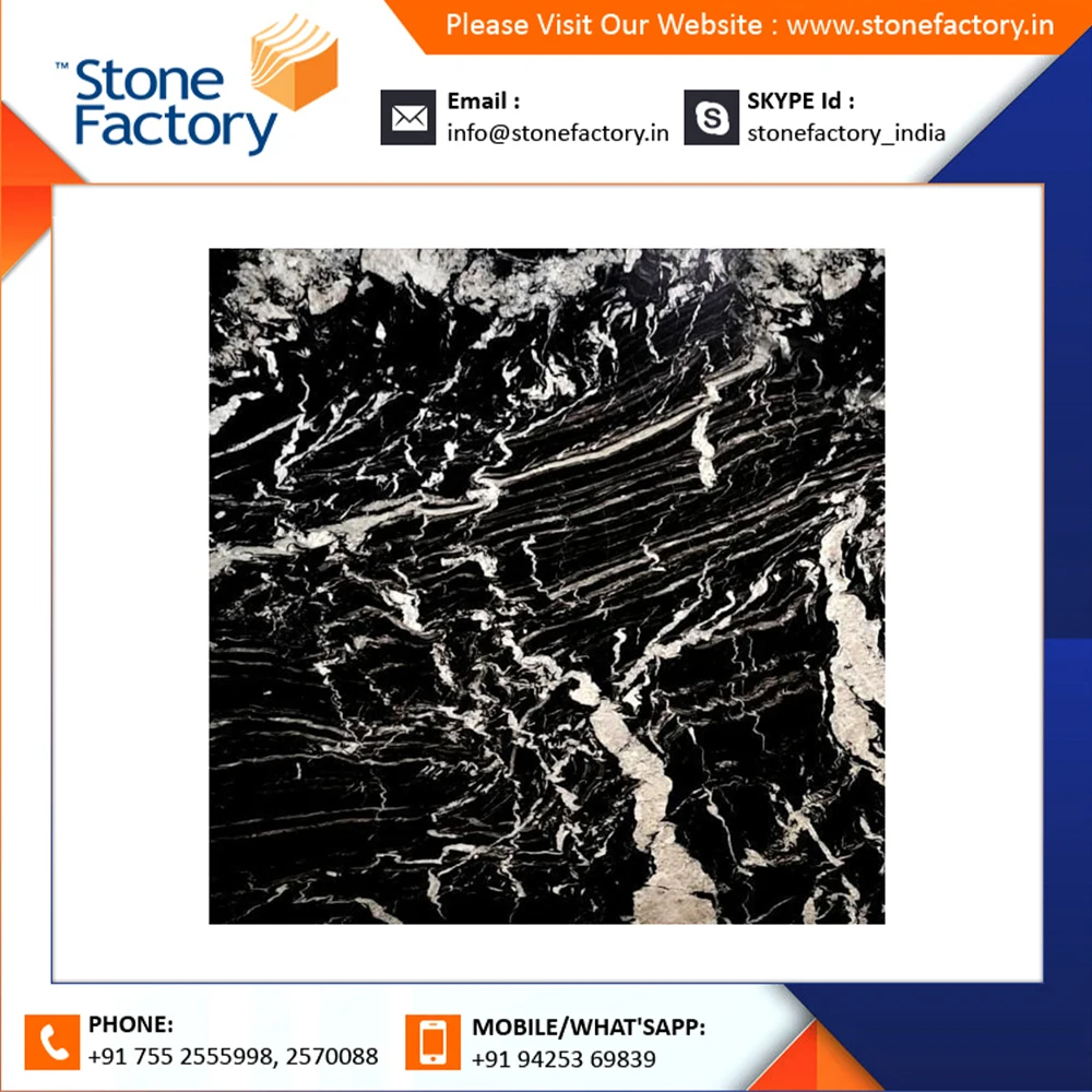 2024 Latest Collection Best Offer Product Unique Marine Black Marble Stone At Discounted Price