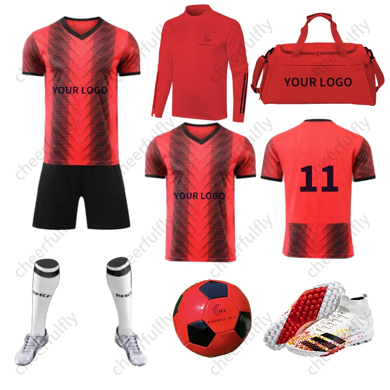 Soccer Jersey Team Latest Designs Youth Soccer Wear Set Custom Soccer Uniforms