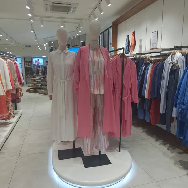 Garment Display Rack with hooks Economik clothing display shelf floor standing Stand with hanger hook Luxury clothing stand