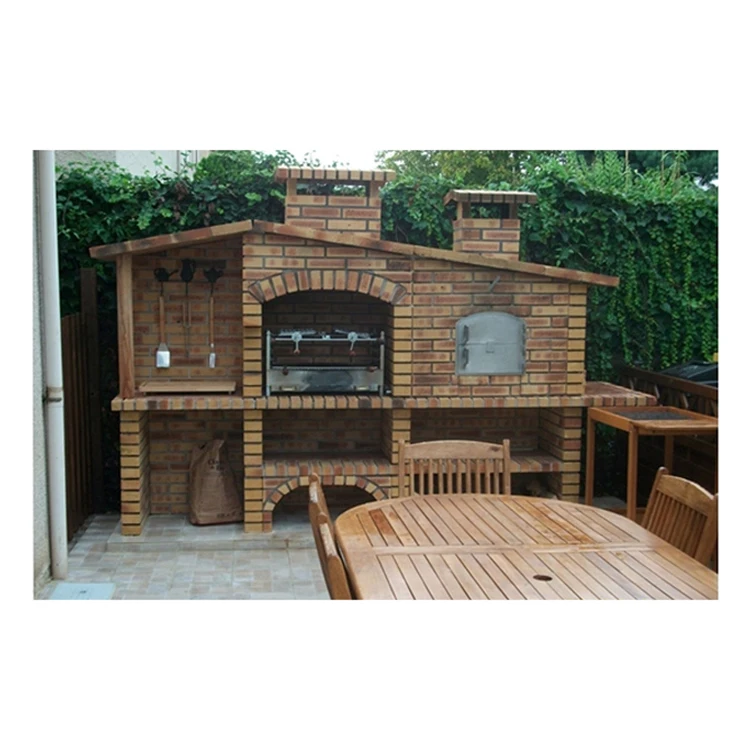 Stainless Steel Metal Type 100% Mediterranean Brick Style Firewood Pizza BBQ / Barbecue from Top Listed Supplier