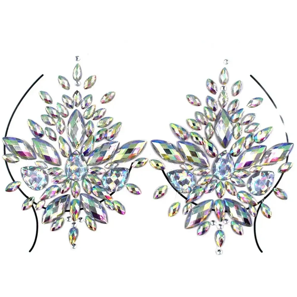 Stonefans Rhinestone Nipple Pasties Sexy  Accessories Body Jewelry Bust Nipple Cover Pasties Stickers Breast Adhesive