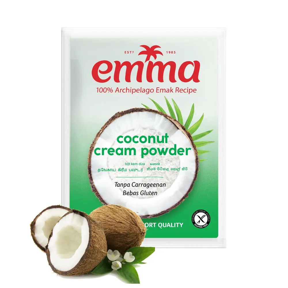 Cheapest Price 50g Weight Malaysia Coconut Milk Powder Fat Content 63% Green Packing Natural Sweet Coconut Vacuum Pack