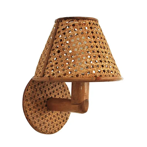 hot sale Antique Design Rattan wall lamp Light Wood Lamp Natural Bamboo Chandelier For Restaurant Loft Bedroom