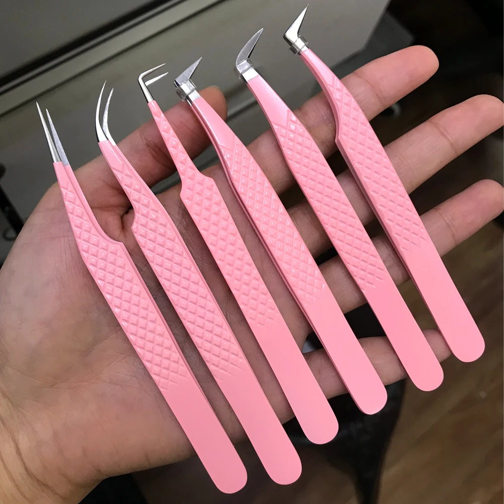 volume tweezers set with fiber tips stainless steel high quality dumout vetus classic volume eyelash tweezers set with logo