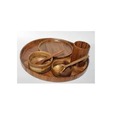 Latest piece wooden dinner set exclusive quality plates and mini bowl for customized size wooden dinner set