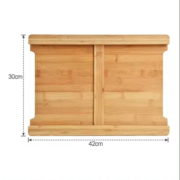 Chopping Board Style Bamboo, Wood Oiled Bamboo Countertop Cutting Board Large with steel tray
