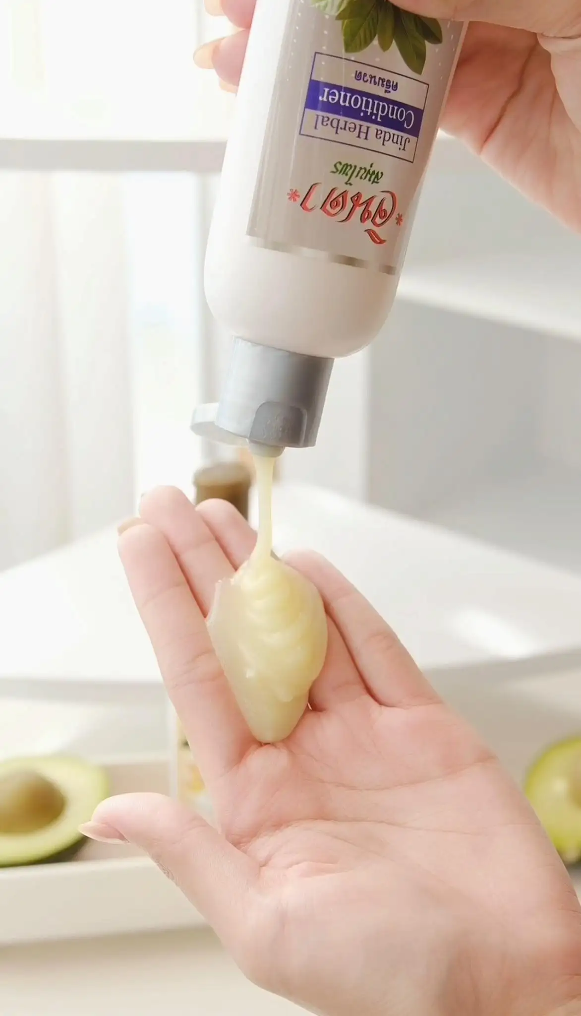 JINDA 250ml Avocado Hair Mask Herbal Cream Sensitive Scalp Professional Hair Care Nourishment Revitalization Dry Damaged Hair