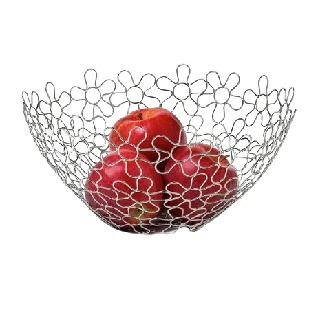 Three Tier Wired Fruit Basket Modern Black Colored Metal Wire Fruits and Vegetables Customized Design Metal Fruit Basket