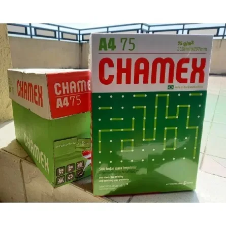 Chamex Copier Papel 80g |Papel Sulfite, Chamex, A4, 75 Gramas, Branco, Caixa com 5 Pacotes de 500 Folhas CHAMEX A4, Paper