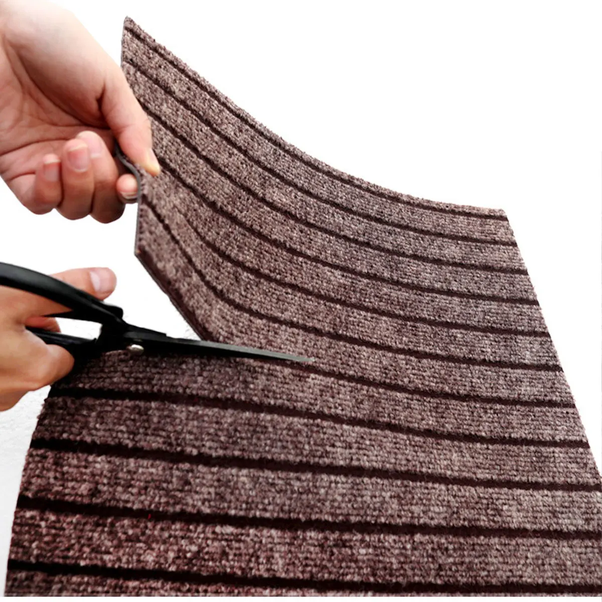 Seven Rib Doormat Custom Outdoor Polyester Floor Carpet Striped New Design Washable Welcome Mats Front Door Office Hallway