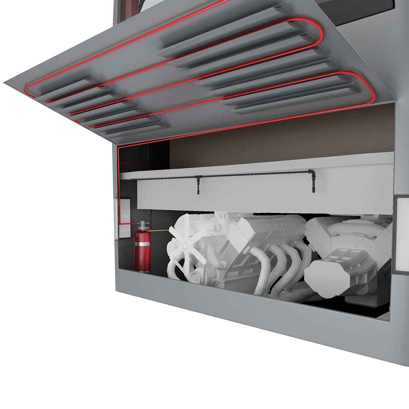 Bus Rapid Transit Automatic Fire Detection System With Control Panel