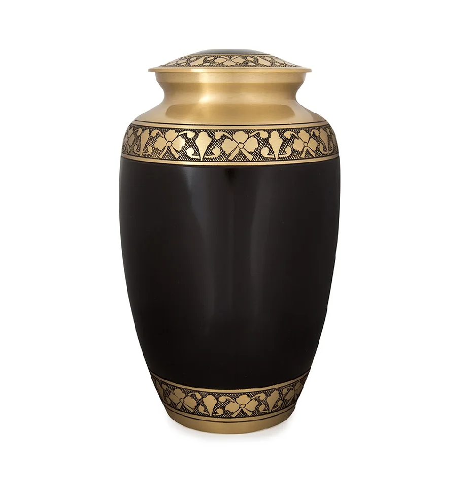 Funeral Supplies Custom Design Hand Engraved Cremation Urns Human Ashes Metal Adult Urn Jars Wholesale High Quality Finishing