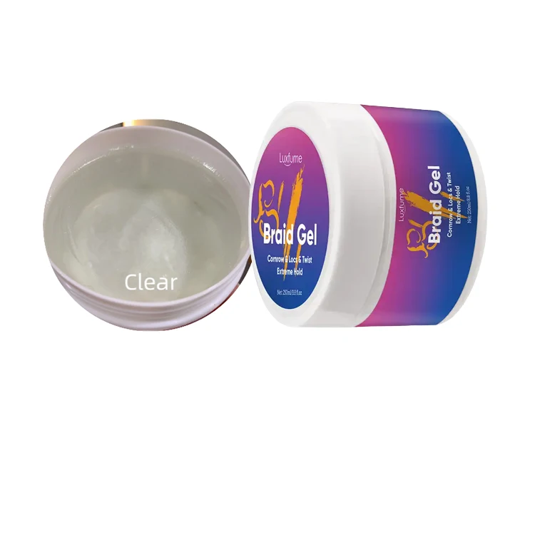 OEM Custom Logo Hair Braiding Gel Extra Hold No White And Anti-frizz Braid Hair Gel