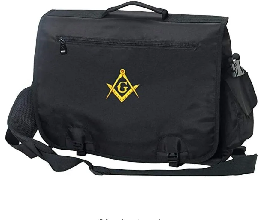 Embroidered Square & Compass Masonic Briefcase/Computer Bag/Apron Case High Quality Mesonic Cases at Best Price