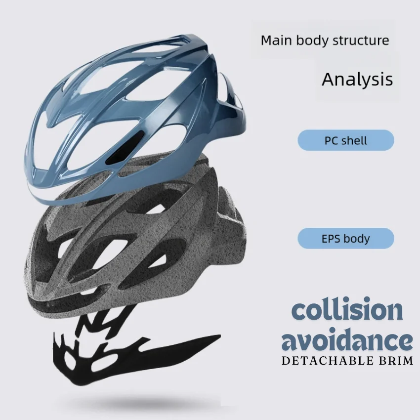 New Arrival Matte Blue High Performance Adult Bicycle Helmet Custom Taillight 18 Large air Vent Road Bike