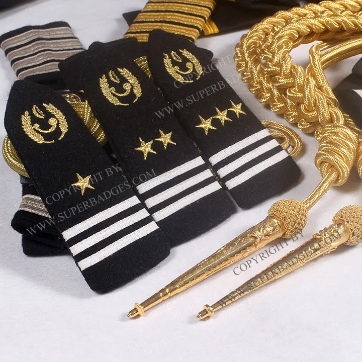 Factory Custom Ceremonial Uniform Epaulettes Epaulettes Shoulder Boards Uniform Rank Accessories