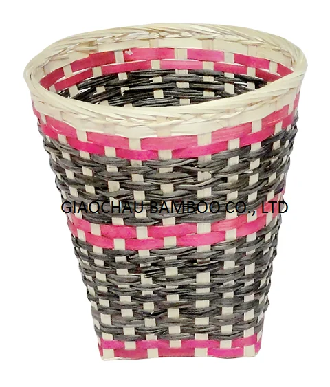 Bamboo storage basket natural handmade from Vietnam