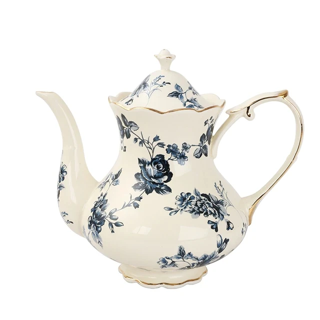 Premium Quality Ceramic Bone China Tea Cup Porcelain Coffee Cups & Saucer Set with Gold Rim Floral Teacup