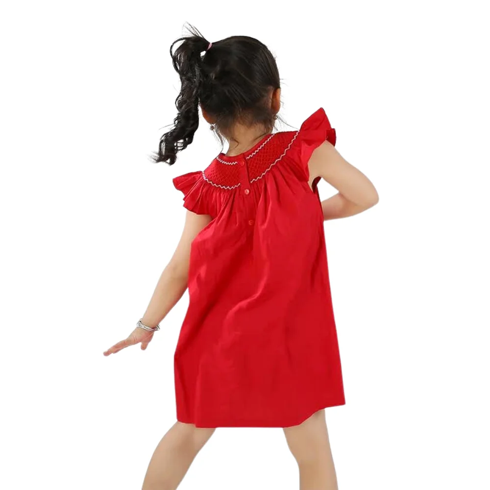Christmas Party Girls Dresses Girl Prince Baby Dress Smocked Kids Hot Product Short Sleeve Casual New Sequins ODM OEM
