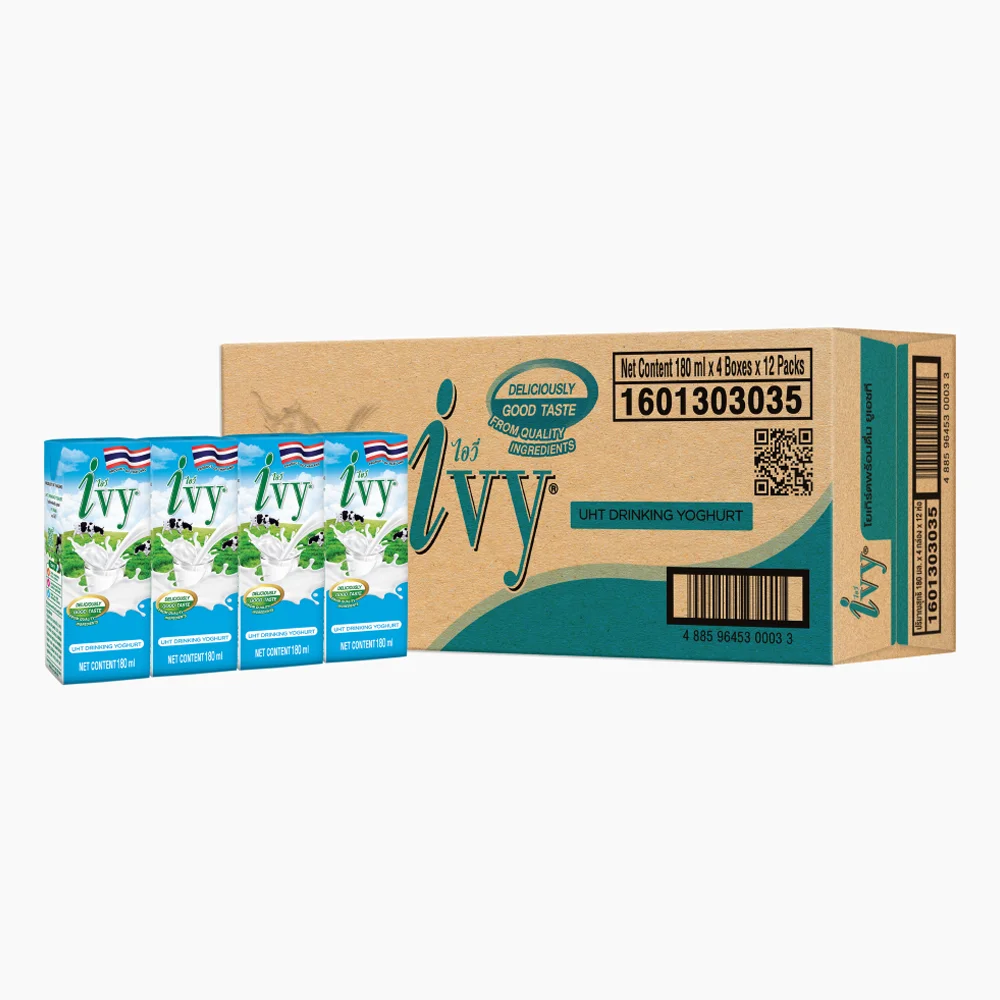 Thai Product With Delicious Taste Ivy UHT Yoghurt Original 180 milliliter Vitamin Plus Excellent Quality Ingredients