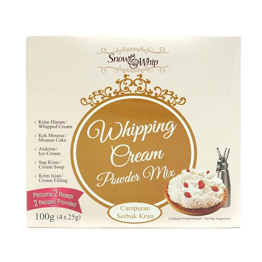 Good Pricing Top Quality Toping Milk Snow Whip Whipping Cream Powder 100g Per Box (Vanilla Flavor)