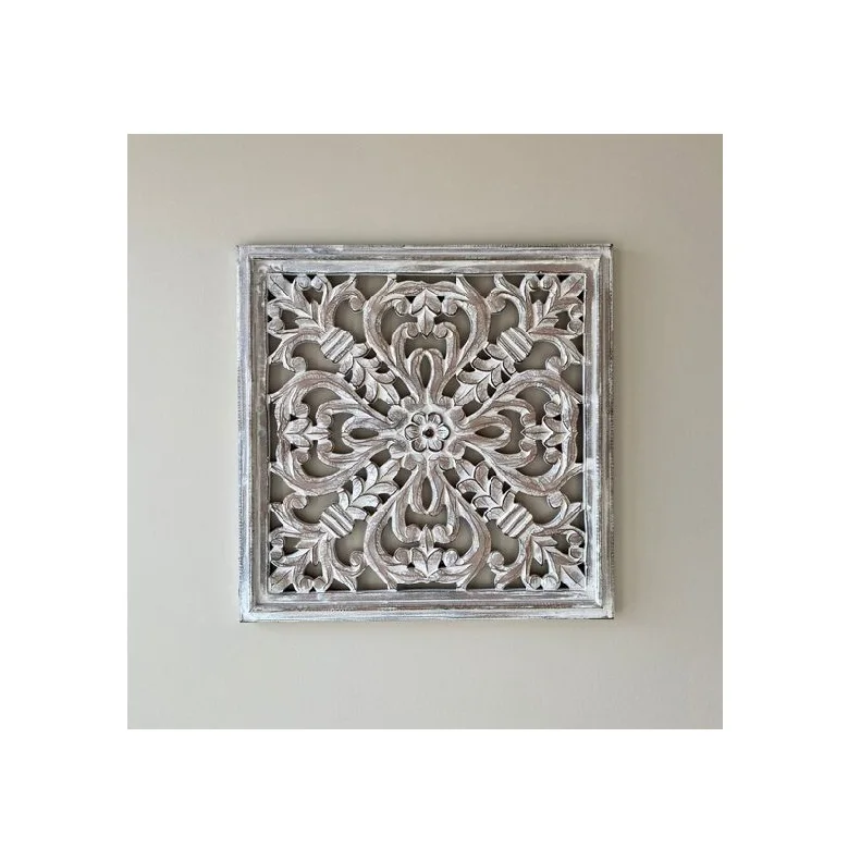 Новейшее поступление профессиональный дизайн круглой формы резная деревянная стеновая панель из МДФ для украшения стен дома и