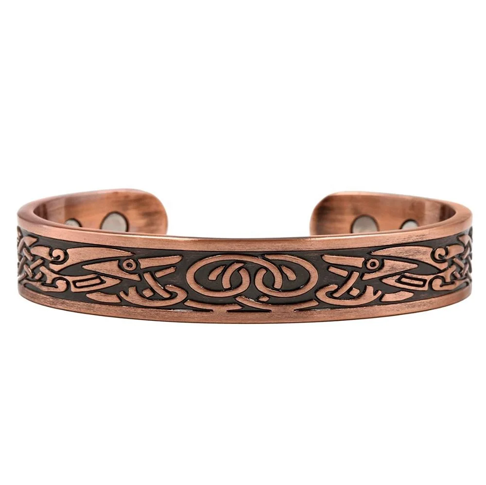 latest Indian Pure Copper Cuff Bracelet for Men and Women unique design