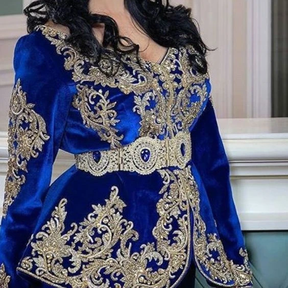 TRENDY & BEAUTIFUL MIDDLE EAST ROYAL BLUE JACKET WITH Embellished WITH CRYSTAL GLASS BEADS,STONE,DABKA WORK @ 2023