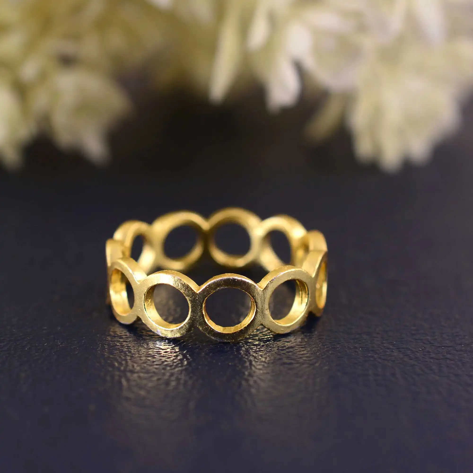 Hot Selling Women New Fashion Dainty Ring Jewelry 18K Gold Plated Stainless Steel Infinite Ring