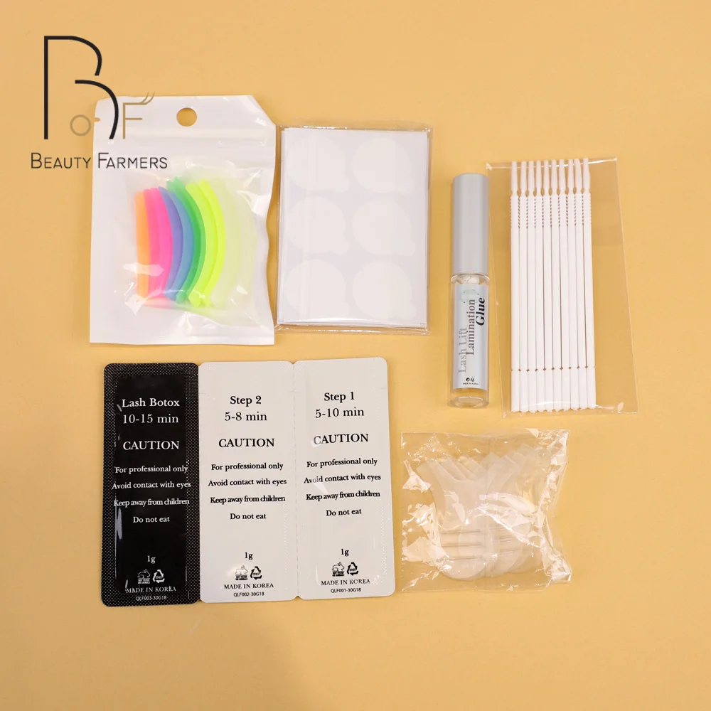 Lash & Brow lamination Lift kit included shea butter & protein various options for perm glue and pad OEM is available