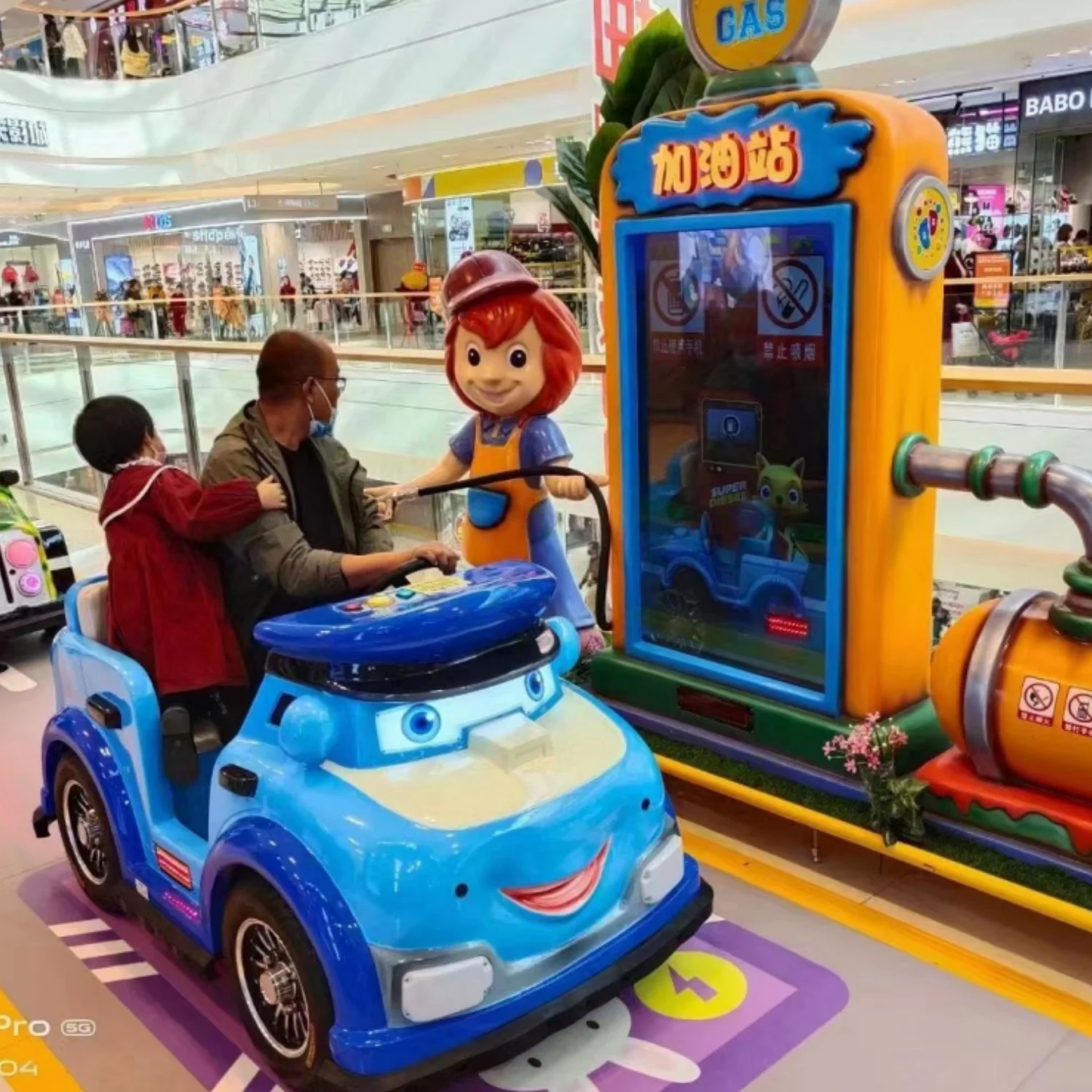 Customized Other Amusement Park Rides Game Machine Kids Educational Driving School Simulator Gas Station For Kids Bumper Cars