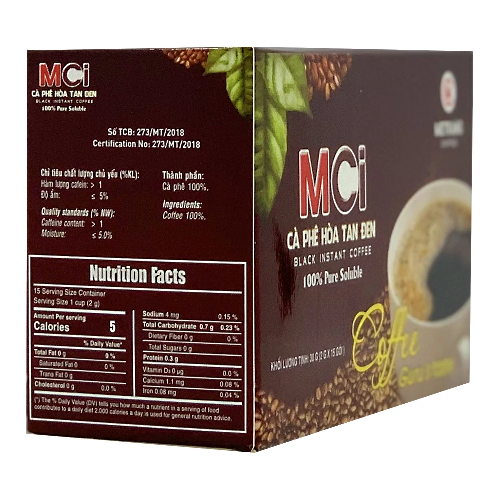 Taste Original Quality Best Factory Cert HALAL Sample Supportive coffee instant powder  Instant coffee 1in1 Made in Vietnam
