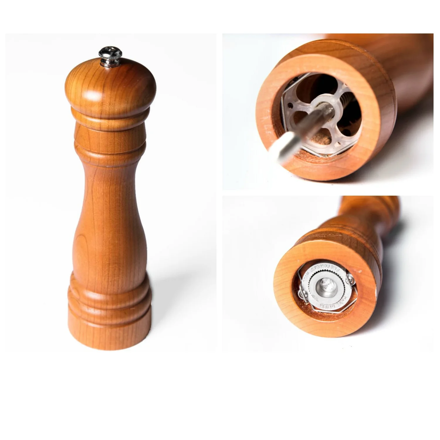 Hand Curve made Acacia & Mango Wooden Pepper Grinder Mills Most Selling Wooden pepper Grinder mill 6 8 10 inch Grinders