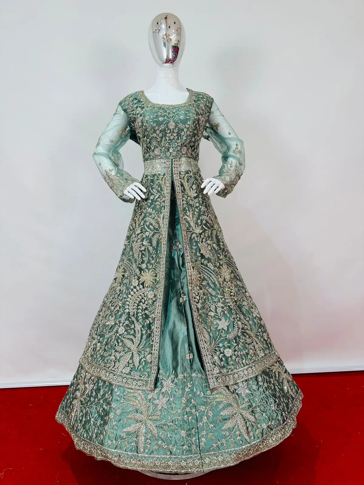 High Quality Heavy Net & Silk  Pakistani Indo Western Suit for Women from Indian Supplier Available at Wholesale Price