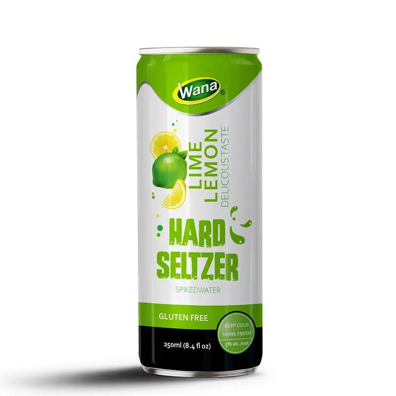 OEM Private Label Hard Seltzer Drink with Lime and Lemon Flavor Top Trending 500ml Beverage from Vietnam Filtered Processed