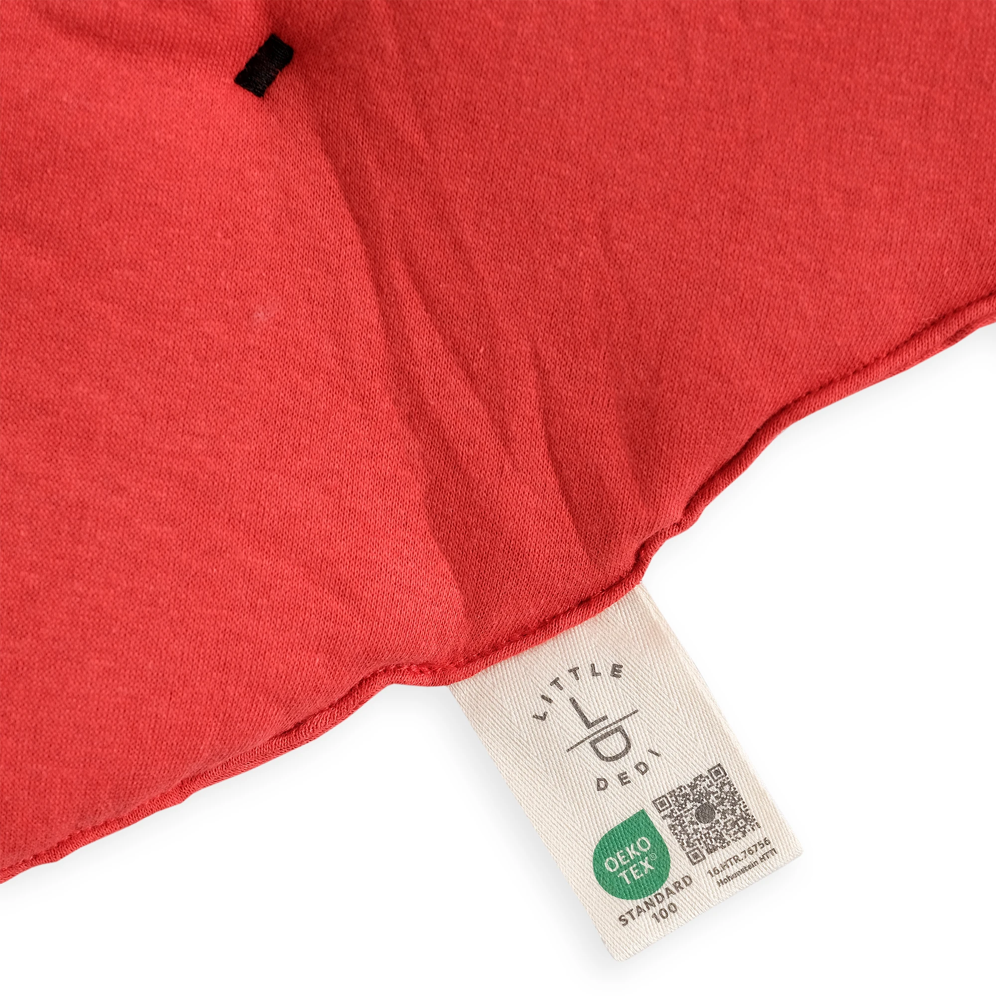 Strawberry Custom Knitted Baby Bed 100% Cotton Red Circular Knitting 76*100 Cm Baby Play Time Little Dedi Baby Sleeping Bed