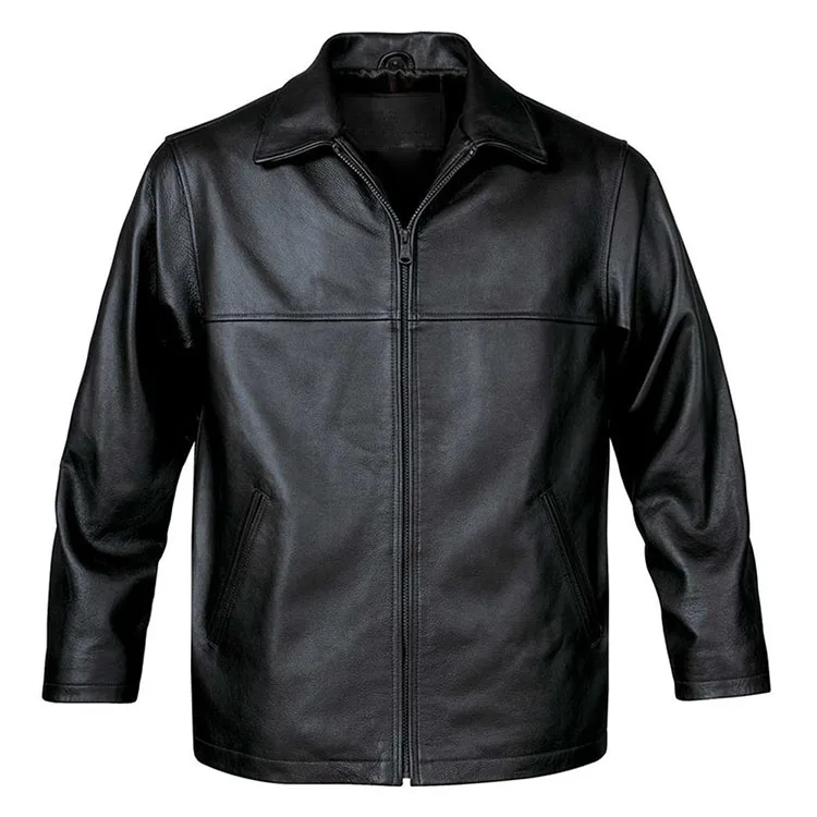Different design Best Quality Men wear clothing Online Sale Leather Jacket Solid Color Leather Jacket For Men