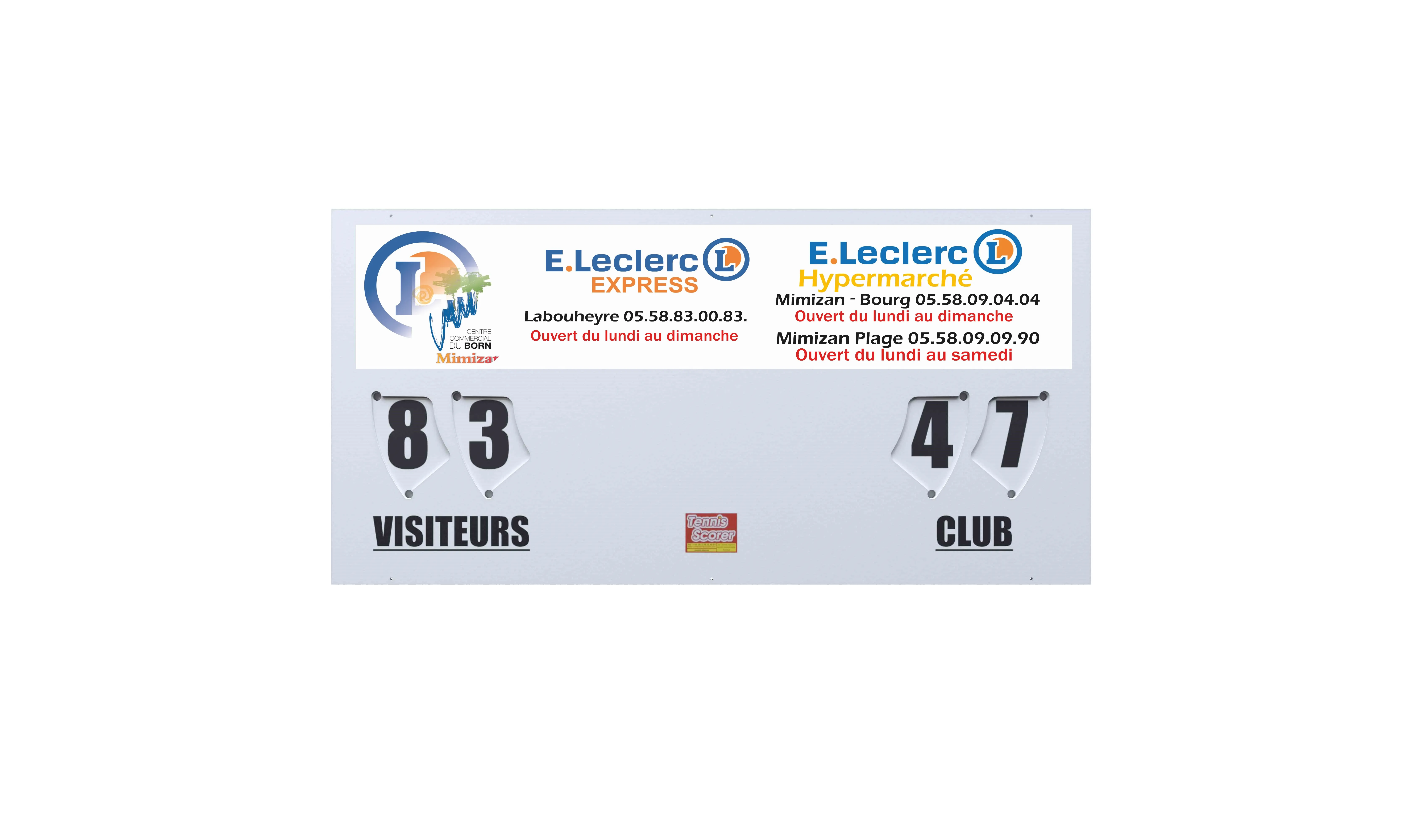 Large 120 x 60 cm Manual Scoreboard Unperishable All-Weather Indoor/Outdoor Sports Field Equipment for Basketball and Handball
