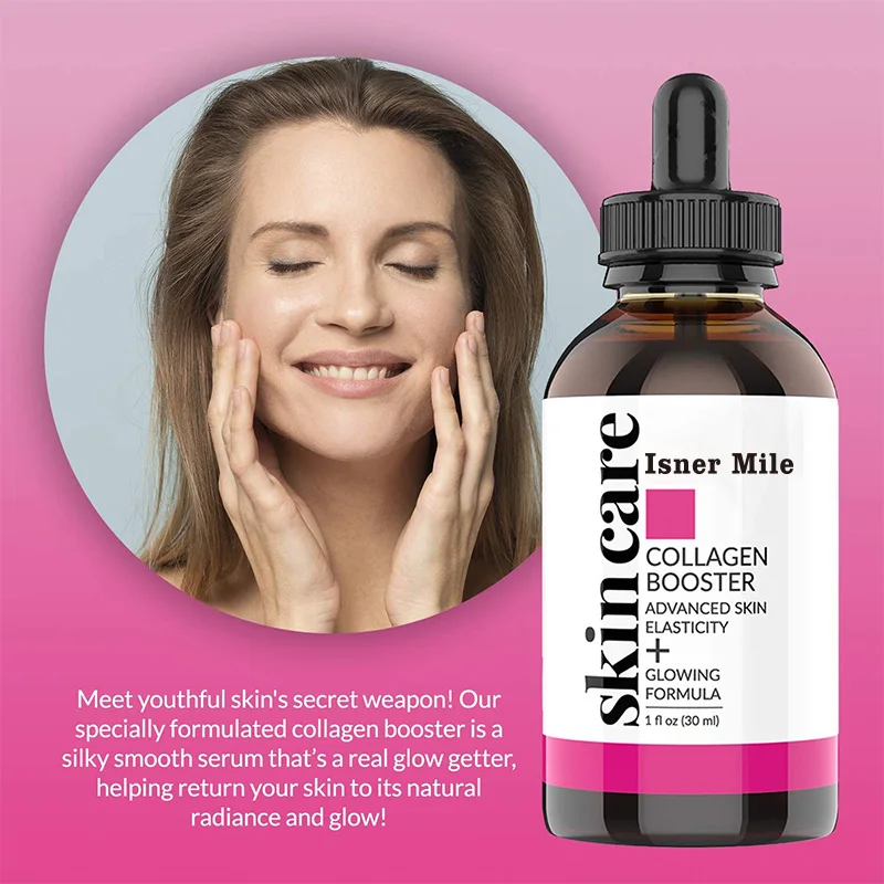Collagen Booster Serum for Face Anti-Aging Reduces Wrinkles Heals and Repairs Skin Improves Tone and Texture