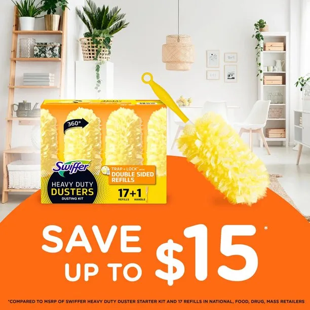 Сверхмощный стартовый набор Swiffer Duster ручка + стержни (17