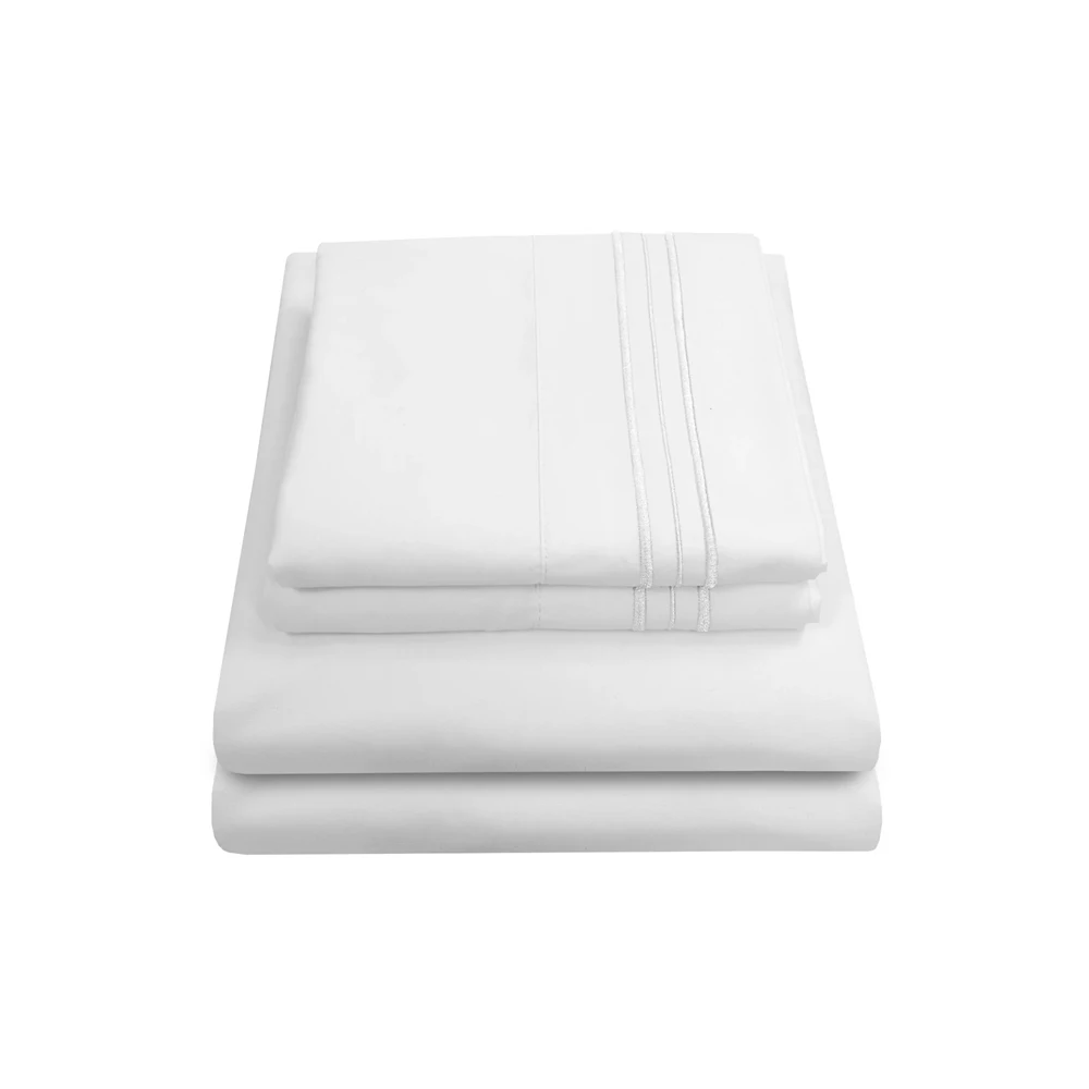 Hot sale Home Accessories Bedsheets Pakistan Manufacturer wholesale White Plain Simple bedsheet in reasonable price