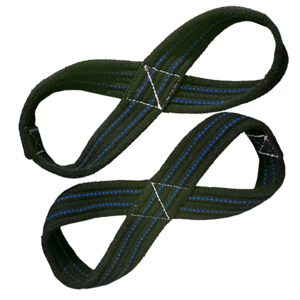 High Quality thick cotton Figure 8 Lifting Straps Wrist Wraps Weight Lifting Deadlifting Workout Straps for Power Lifters