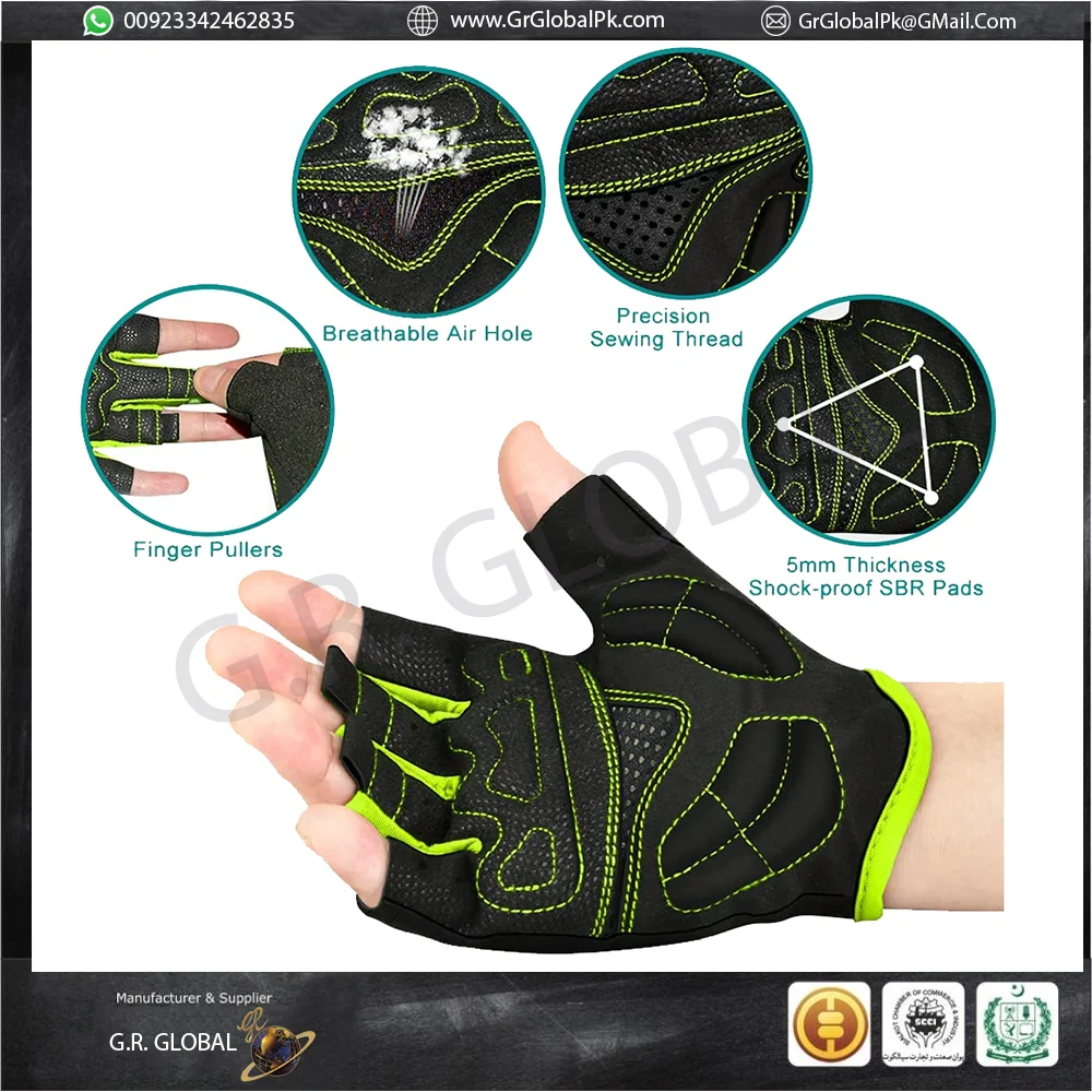 Buy Wholesale High Quality Fitness Gym Outdoor Half Finger Body Building Workout Fitness Gym Training Weight Lifting Gloves