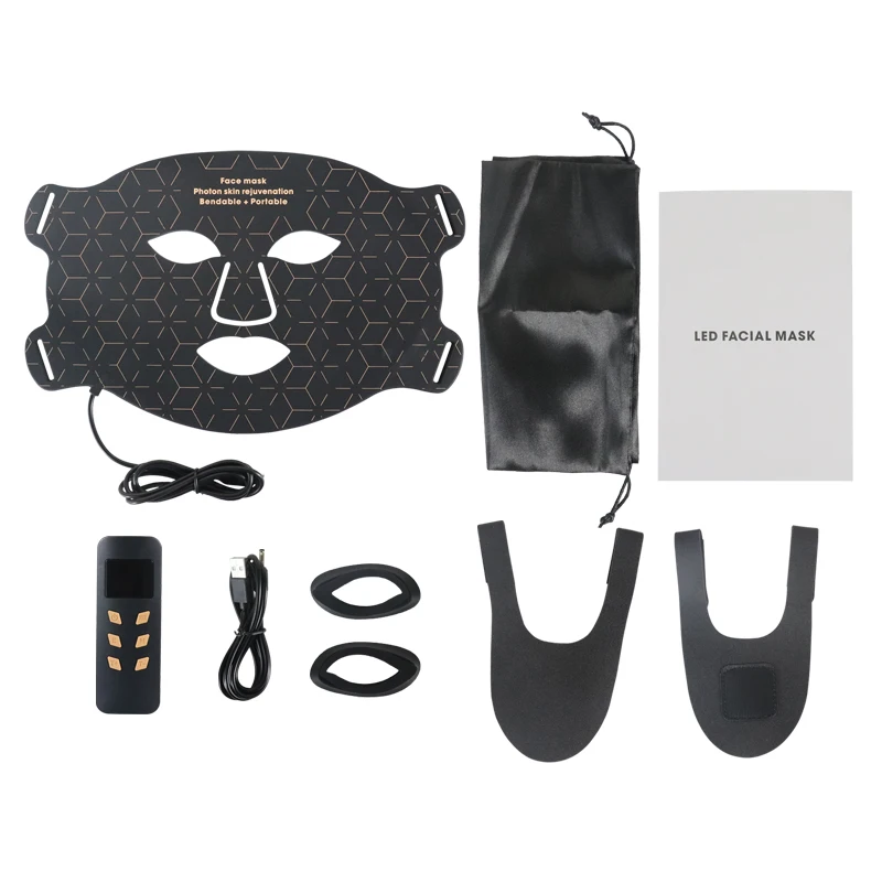 Shanglaite 2024 New Trends Soft Silicone 4 colors Face Neck Photon PDT Infrared Red Light Therapy Cover Home Spa Use V Face Lift