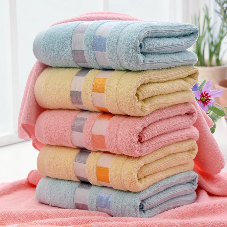 Bestseller 70x140cm Adult Bath Sheet Super Soft Fast Dry Cotton Wholesale Cheap Plain Dyed Shower Towel Household Use