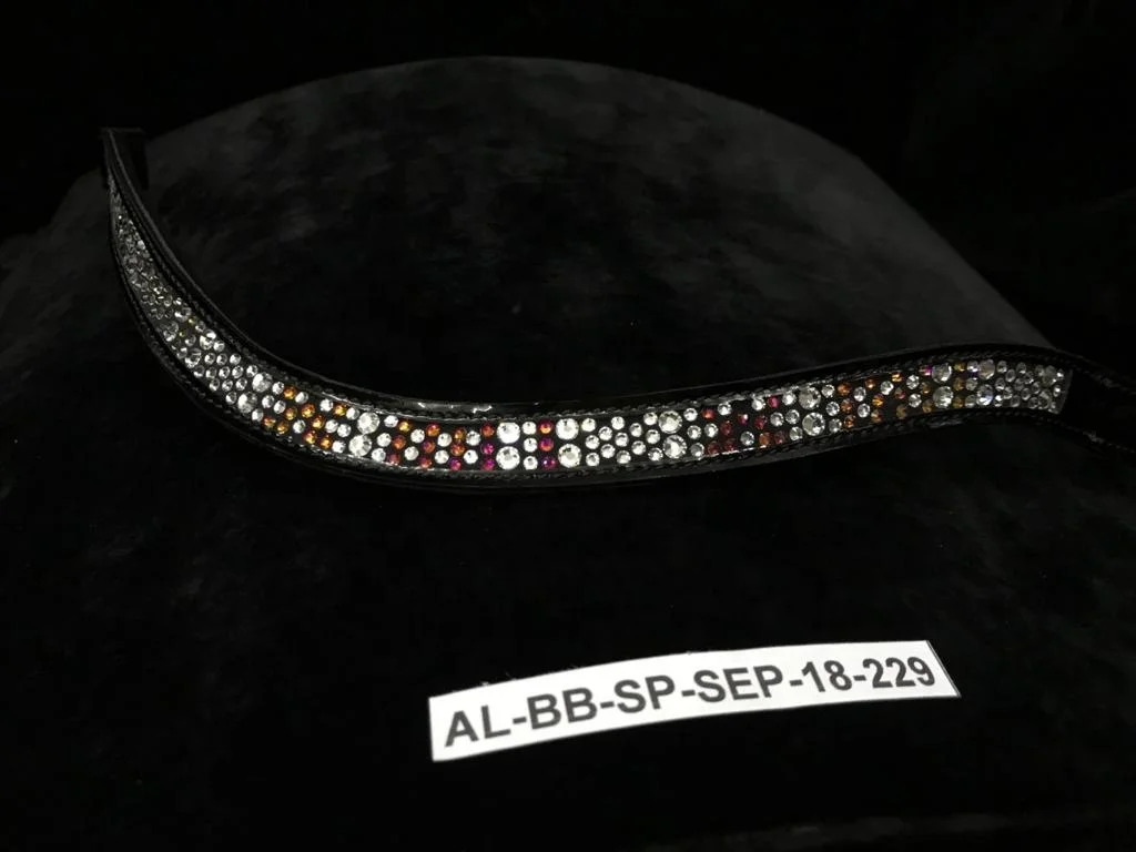 OEM ODM HORSE LEATHER BROWBAND FANCY DIAMANTE JEWELLED DESIGNER BROWBAND FOR HORSE SHOWS BULK MANUFACTURER FROM INDIA