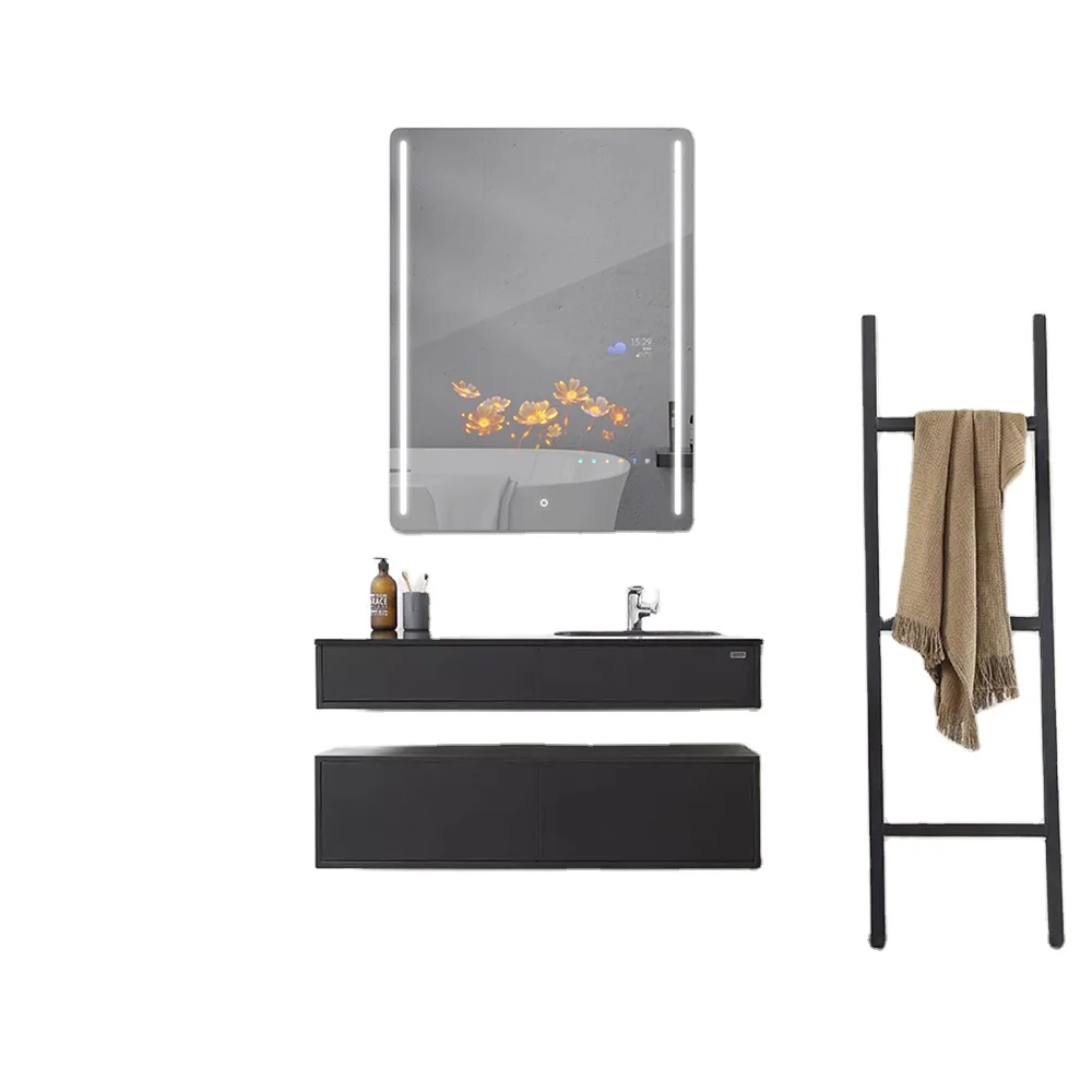 2024 Vercon smart  bathroom mirror TV  mirror HD display  Hifi speaker Bluetooth LED mirror for hotel or apartment