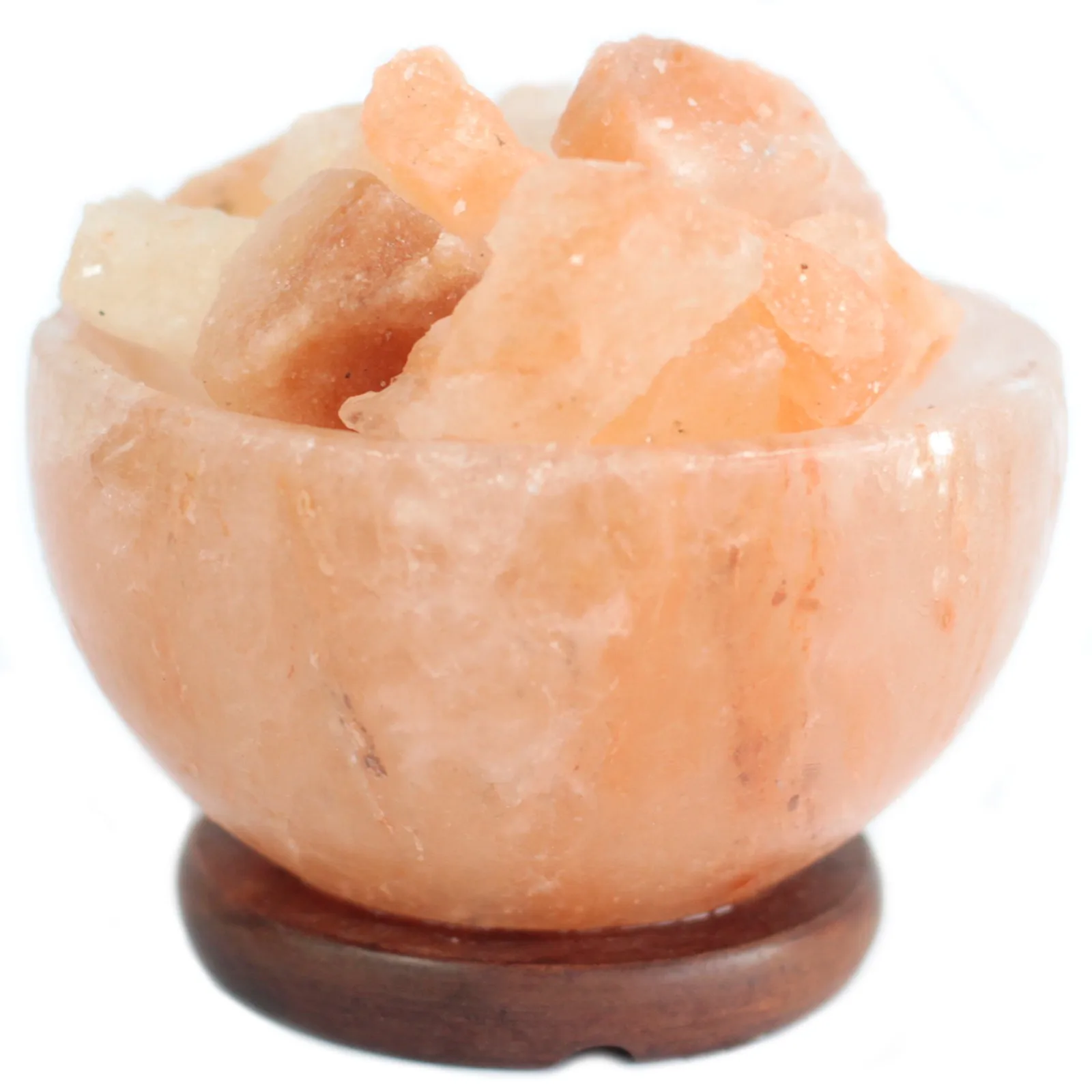Top Selling Himalayan Salt Lamp Fire Bowl Carved Pyramid Style with Decorative Salt Chunks for Home Decoration